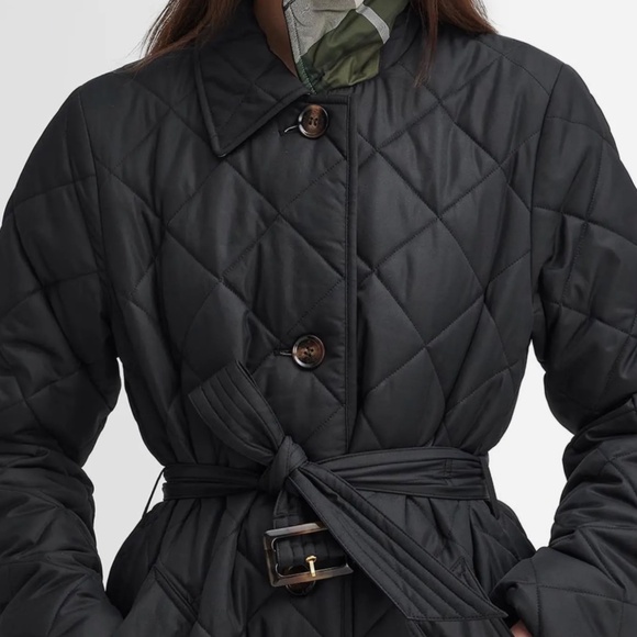 NWT BARBOUR Cordelia Quilted Longline Belted jacket - Picture 4 of 5